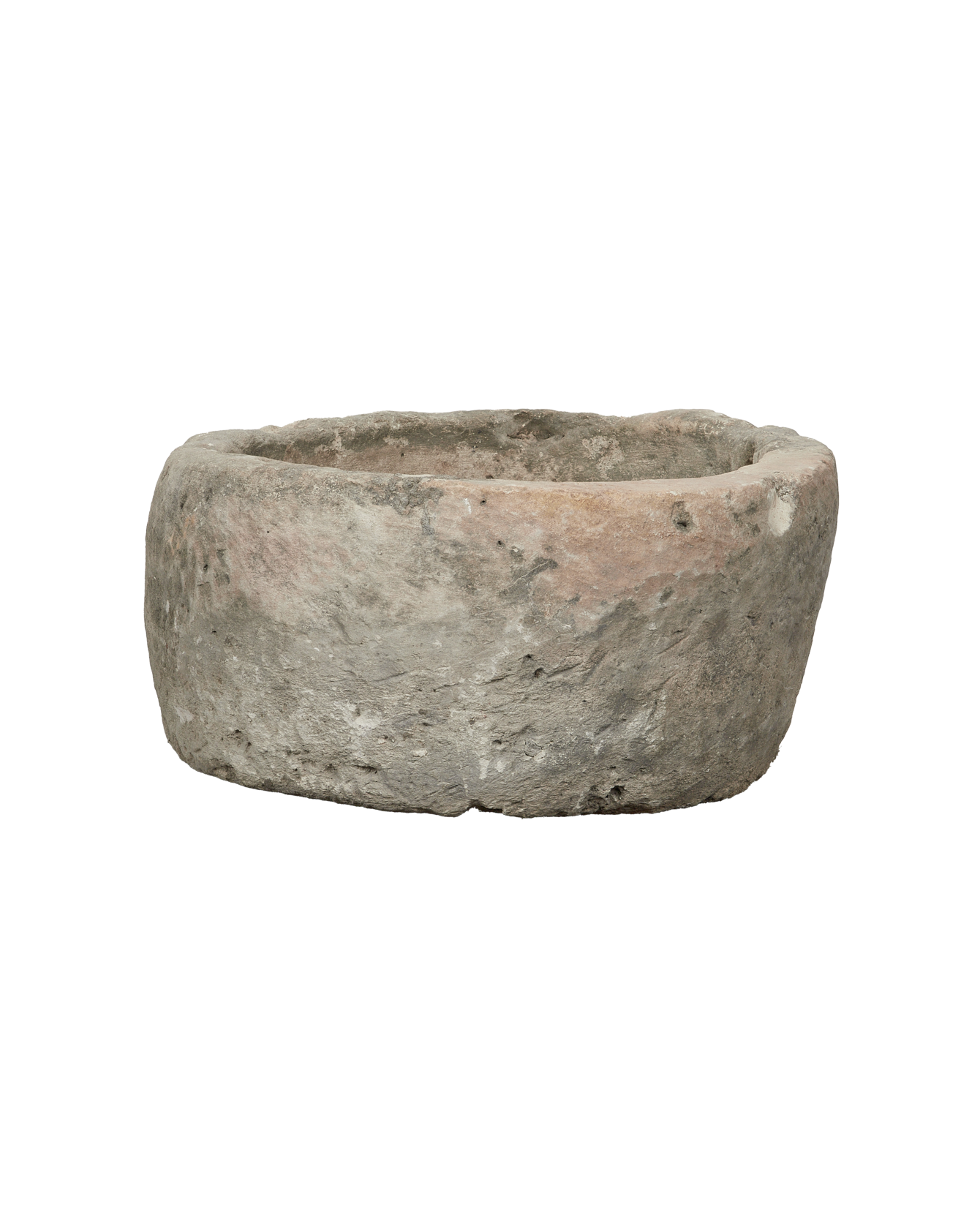 Vintage Limestone Trough - Round from Indonesia - Planters, Fountains, & Water Features