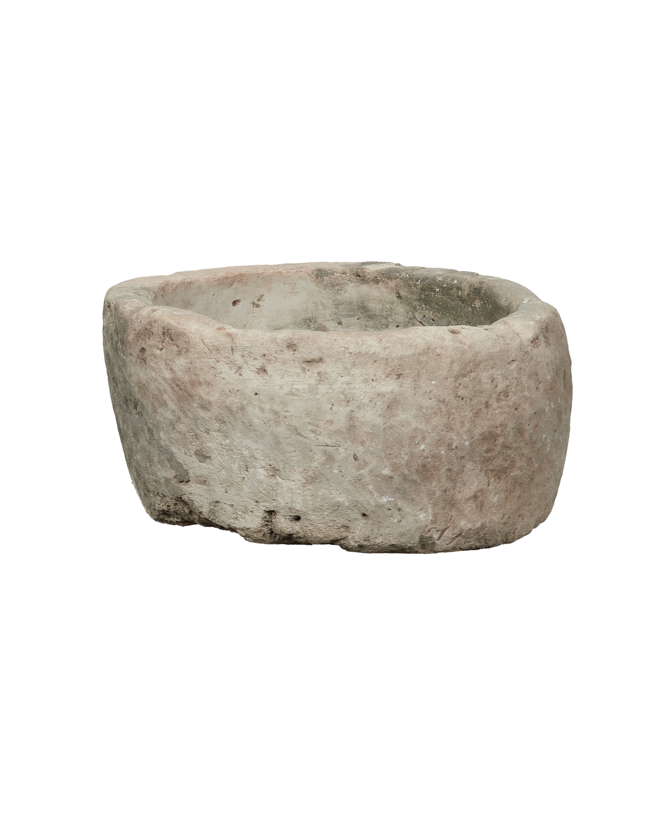Vintage Limestone Trough - Round from Indonesia - Planters, Fountains, & Water Features