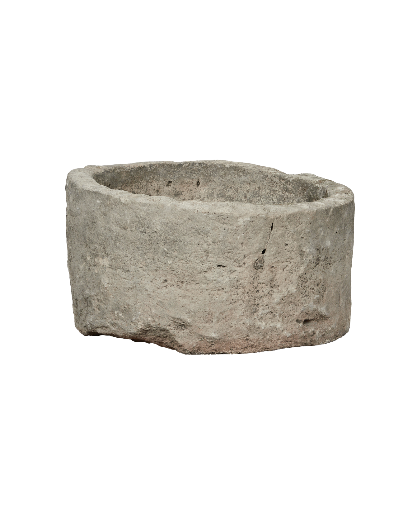 Vintage Limestone Trough - Round from Indonesia - Planters, Fountains, & Water Features