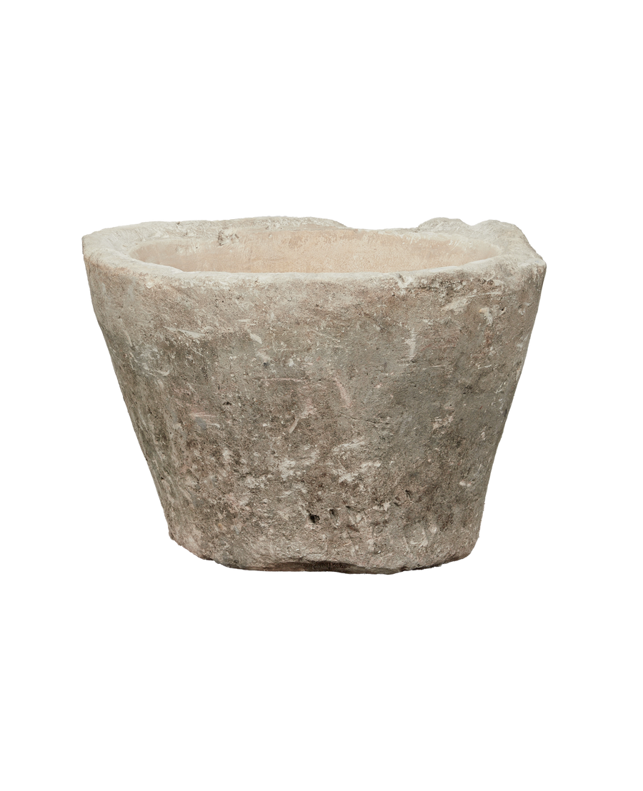 Vintage Limestone Trough - Round from Indonesia - Planters, Fountains, & Water Features