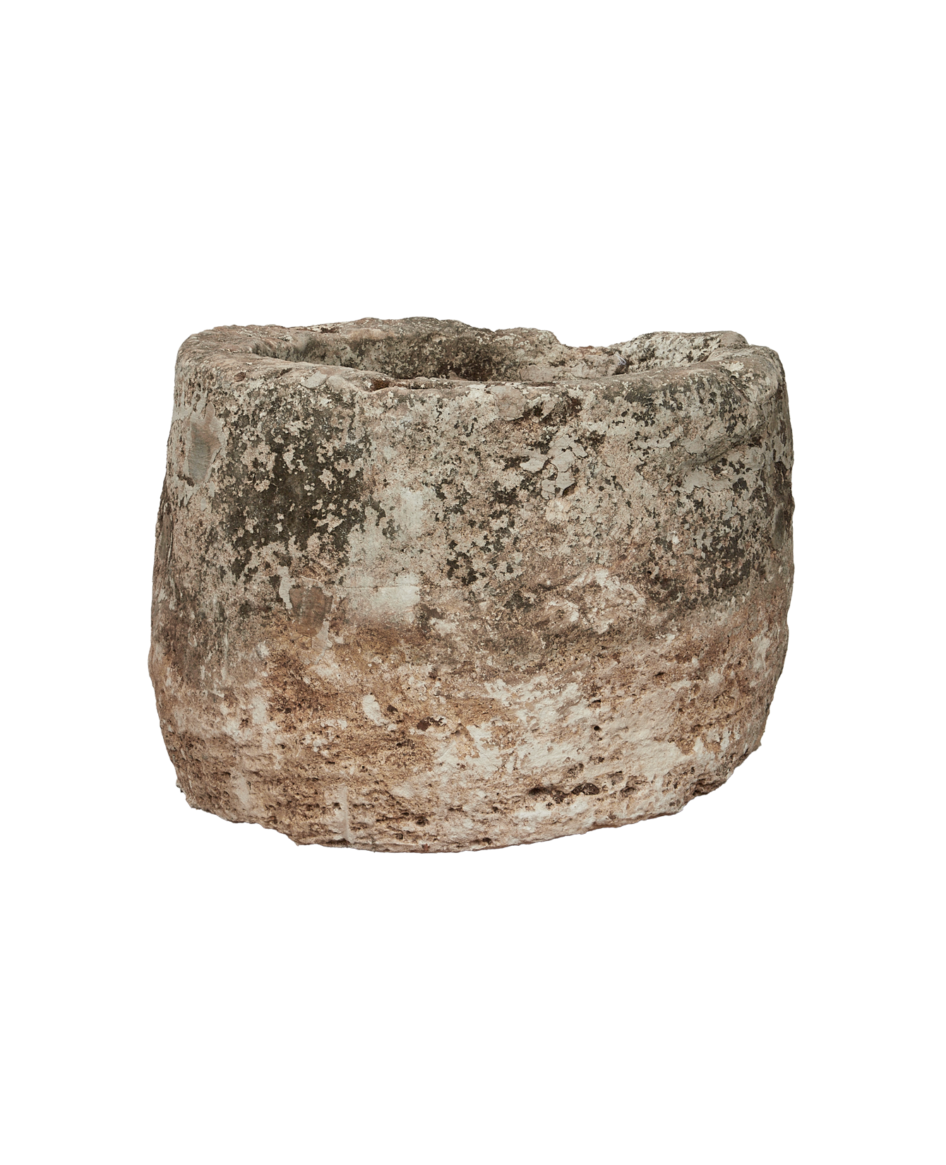 Vintage Limestone Trough - Round from Indonesia - Planters, Fountains, & Water Features