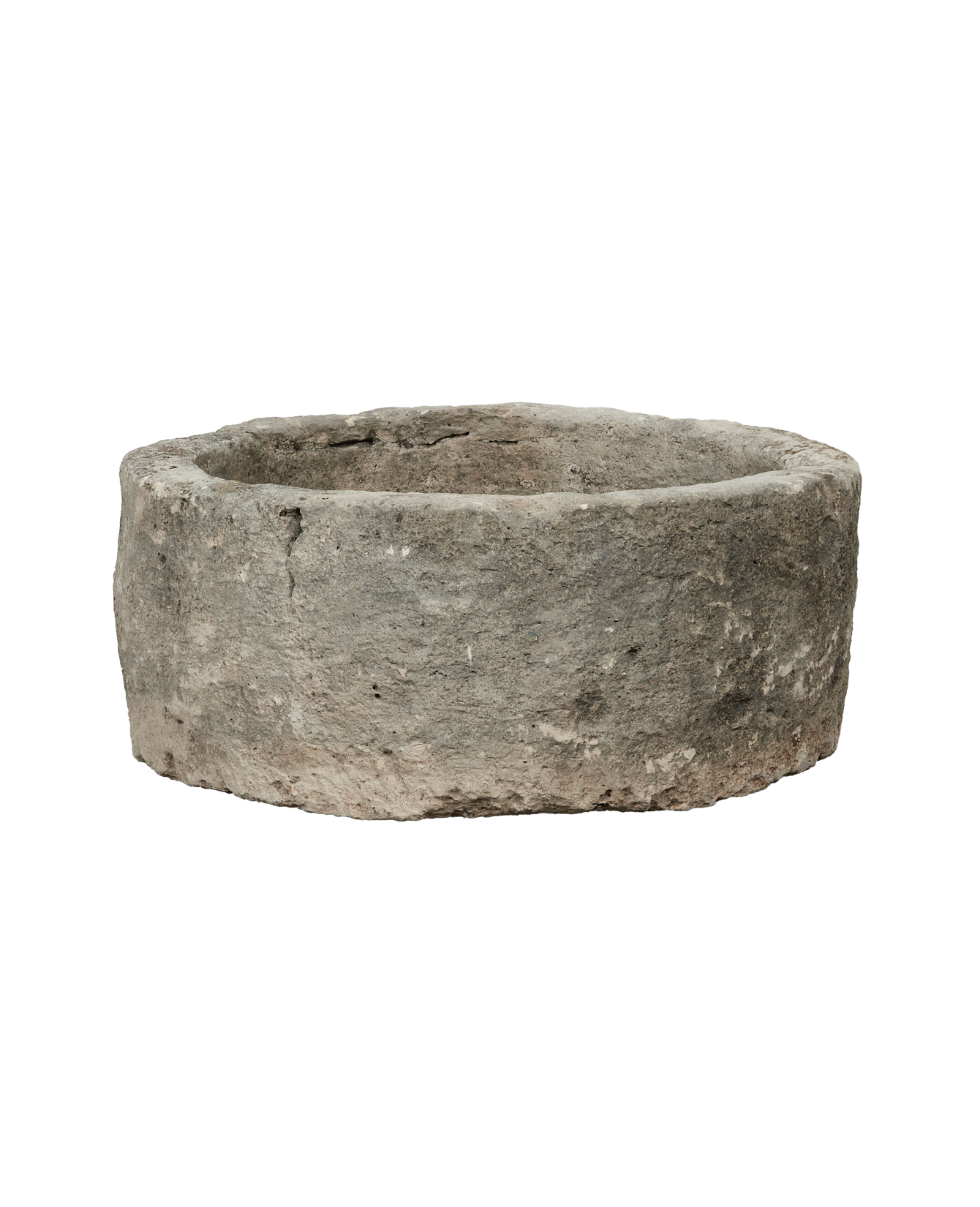 Vintage Limestone Trough - Round from Indonesia - Planters, Fountains, & Water Features