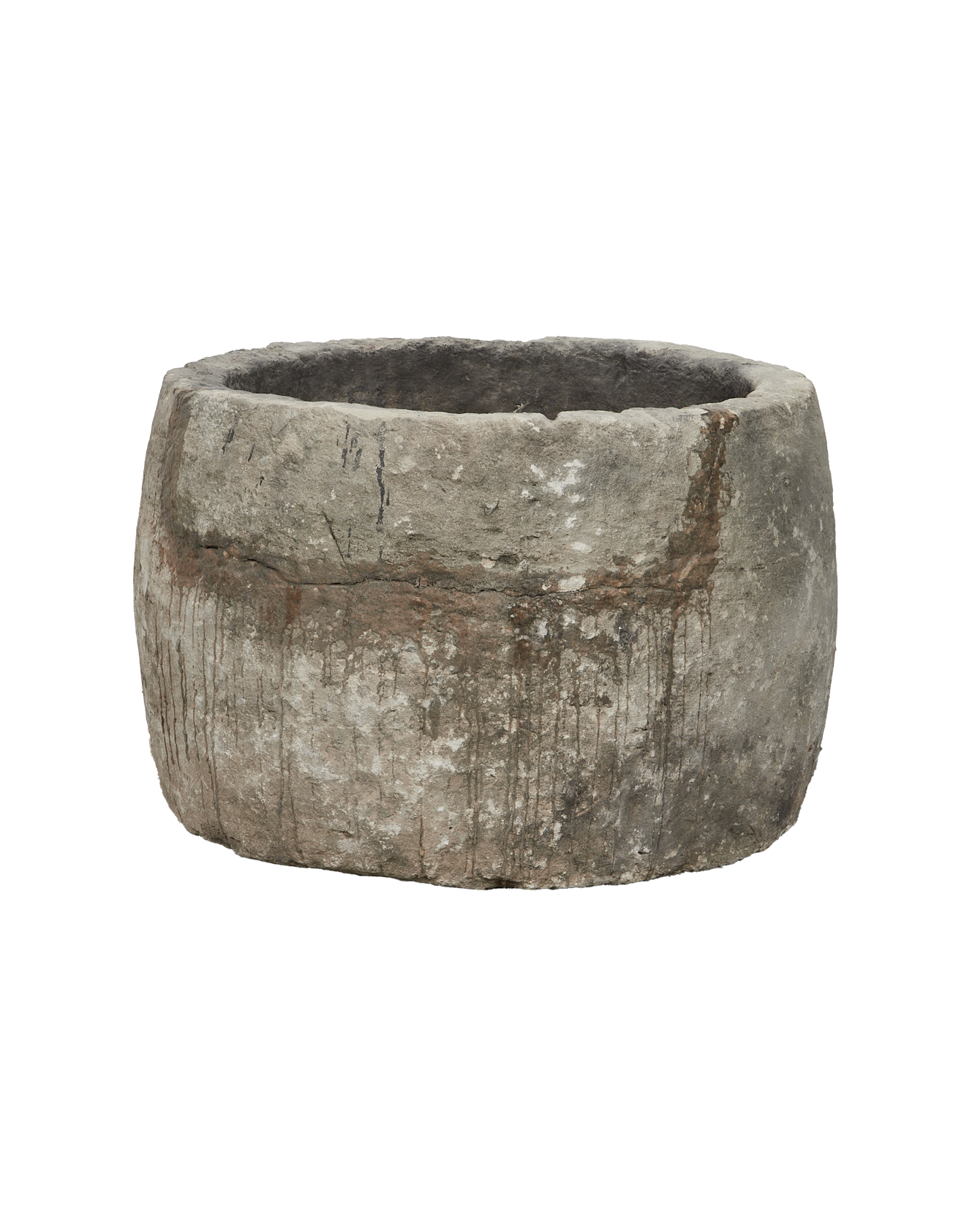 Vintage Limestone Trough - Round from Indonesia - Planters, Fountains, & Water Features