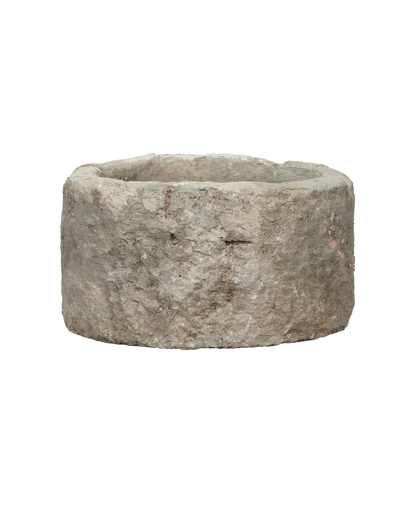 Vintage Limestone Trough - Round from Indonesia - Planters, Fountains, & Water Features