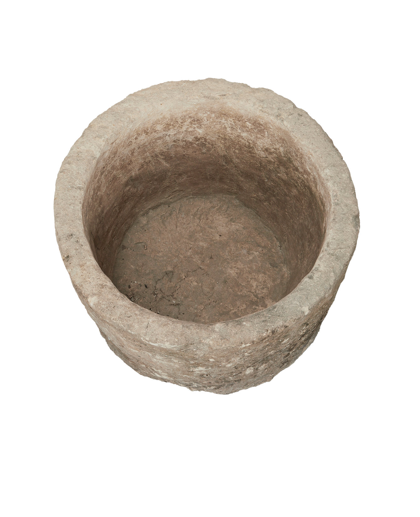 Vintage Limestone Trough - Round from Indonesia - Planters, Fountains, & Water Features