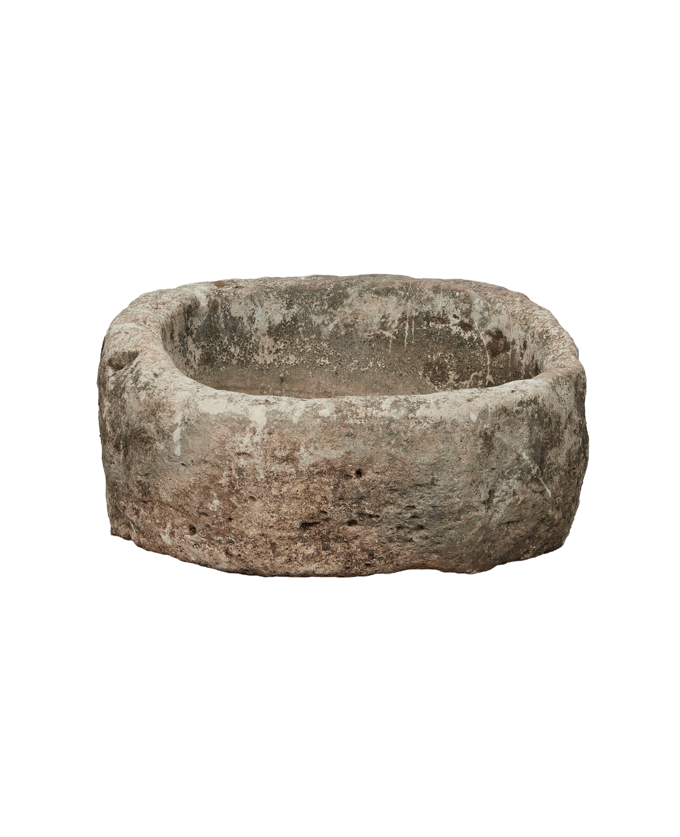 Vintage Limestone Trough - Round from Indonesia - Planters, Fountains, & Water Features