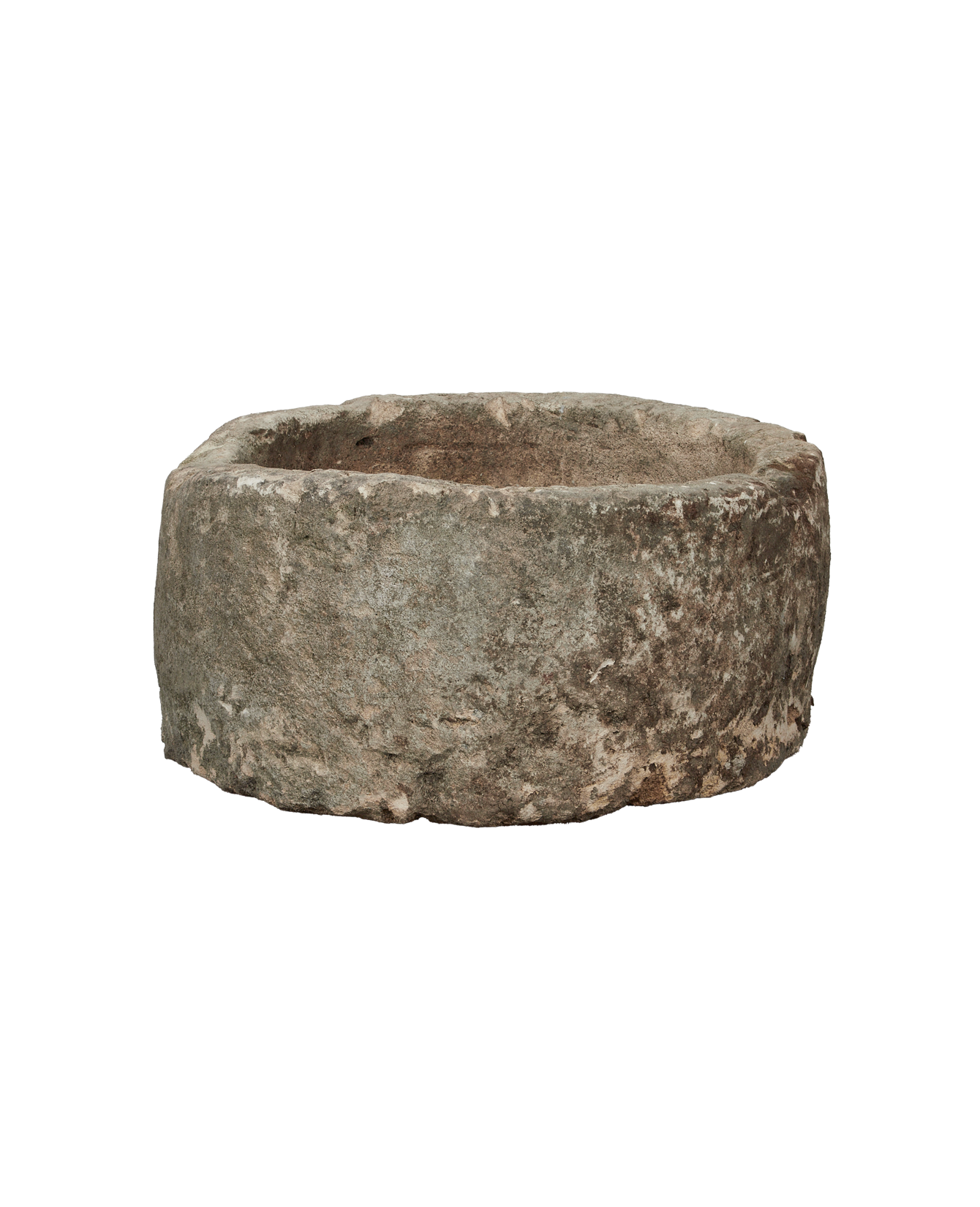 Vintage Limestone Trough - Round from Indonesia - Planters, Fountains, & Water Features