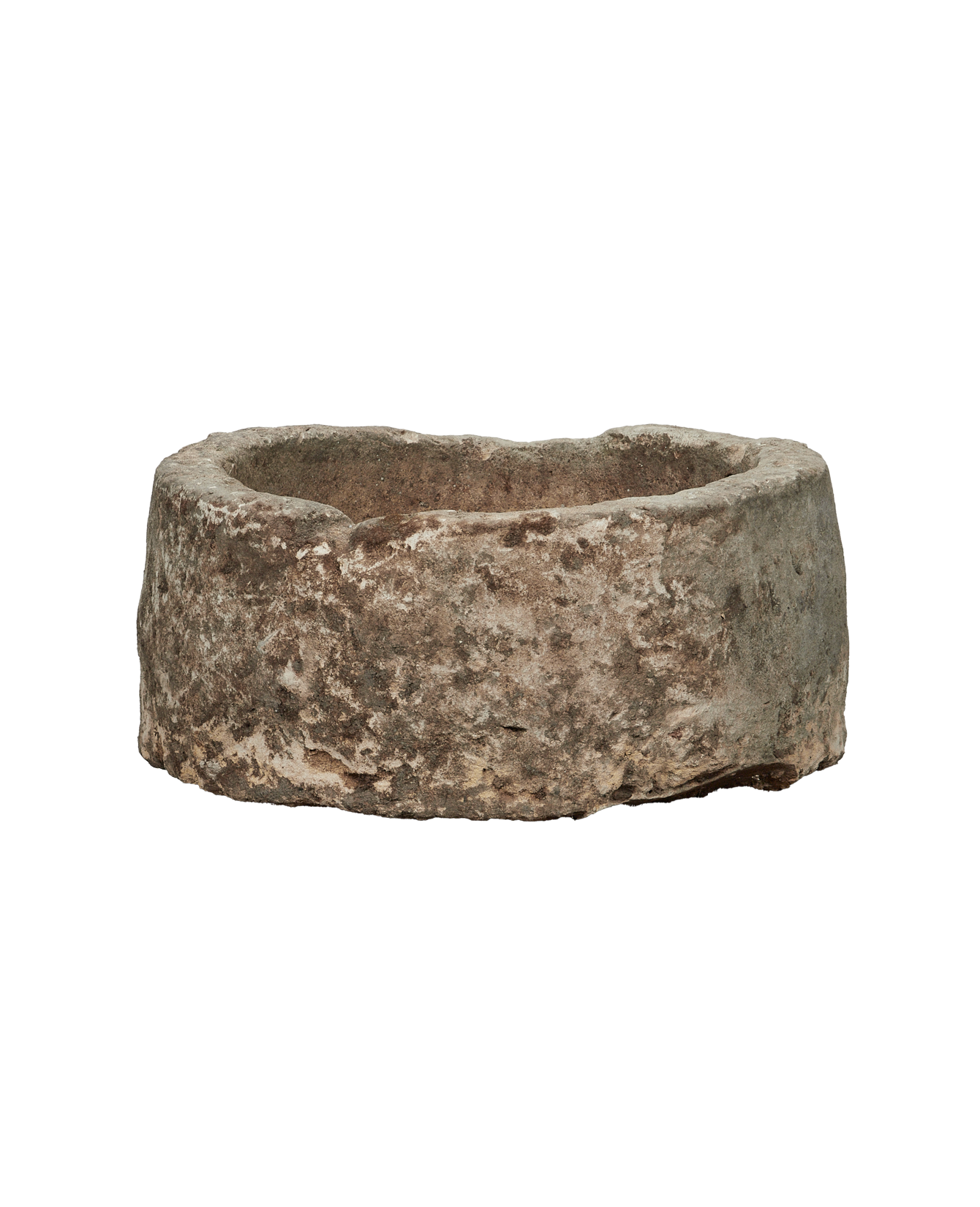 Vintage Limestone Trough - Round from Indonesia - Planters, Fountains, & Water Features