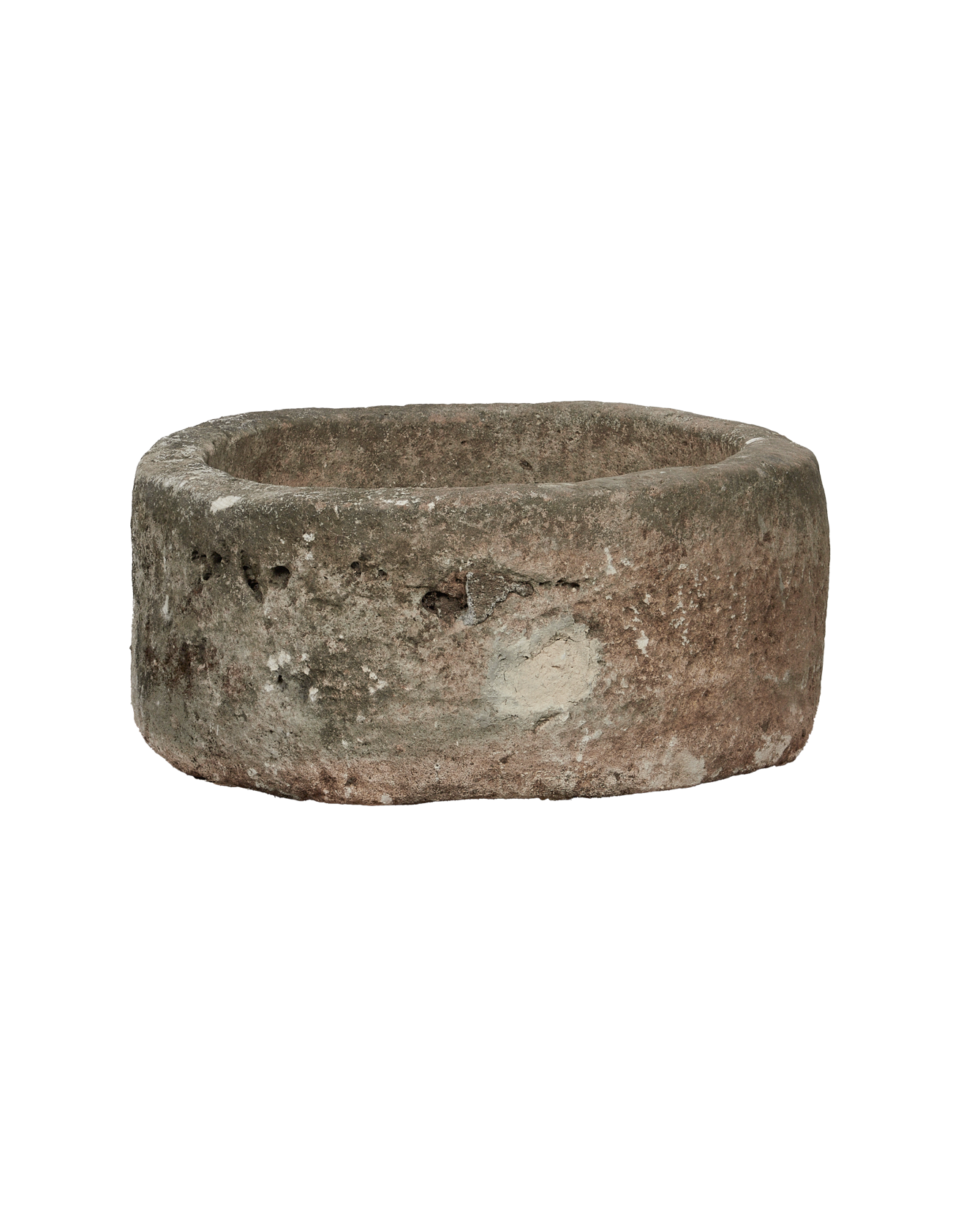 Vintage Limestone Trough - Round from Indonesia - Planters, Fountains, & Water Features