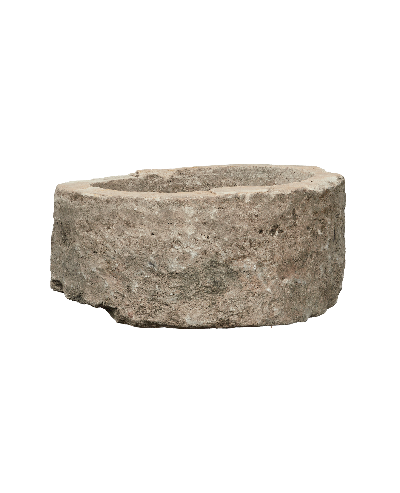 Vintage Limestone Trough - Round from Indonesia - Planters, Fountains, & Water Features