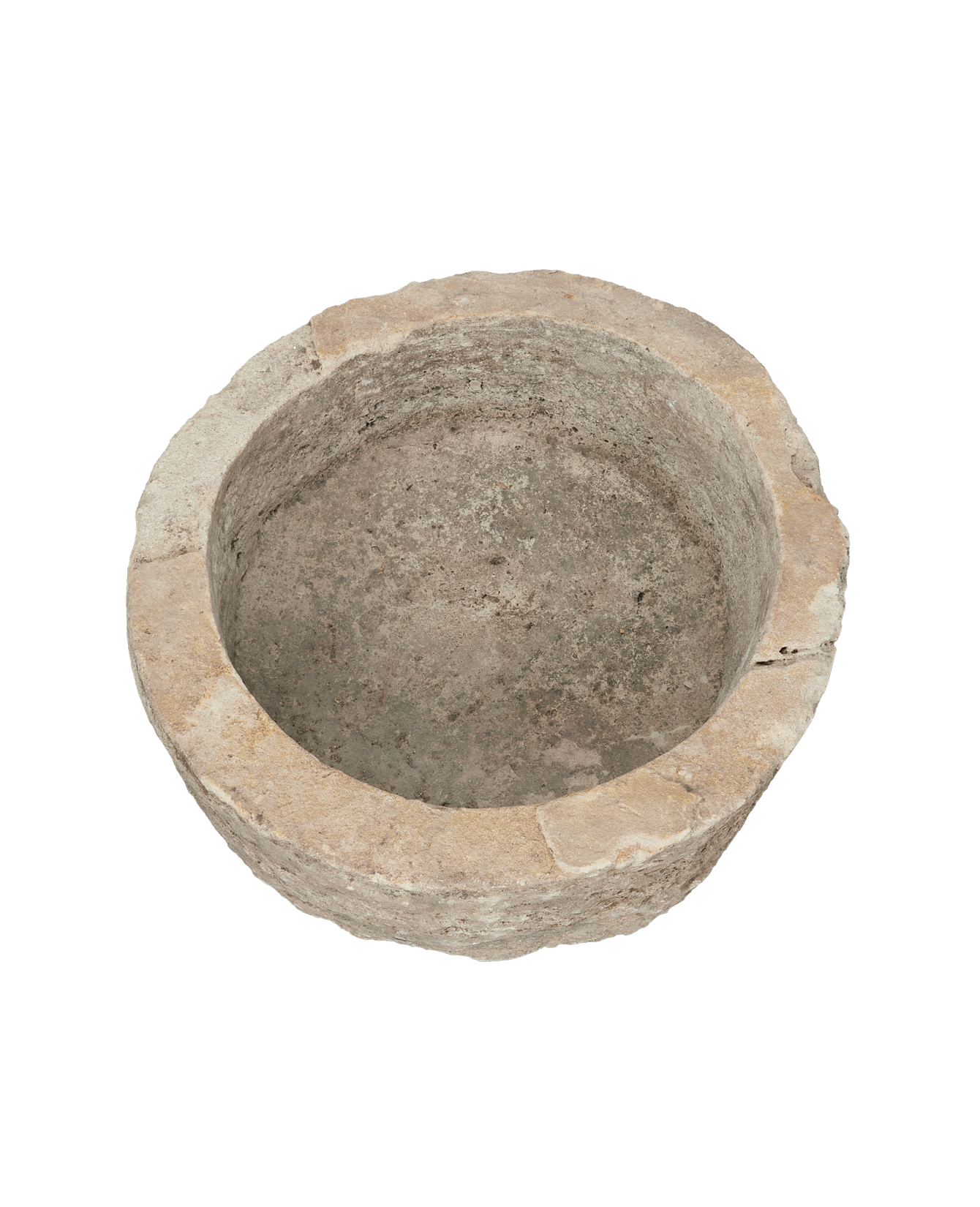 Vintage Limestone Trough - Round from Indonesia - Planters, Fountains, & Water Features