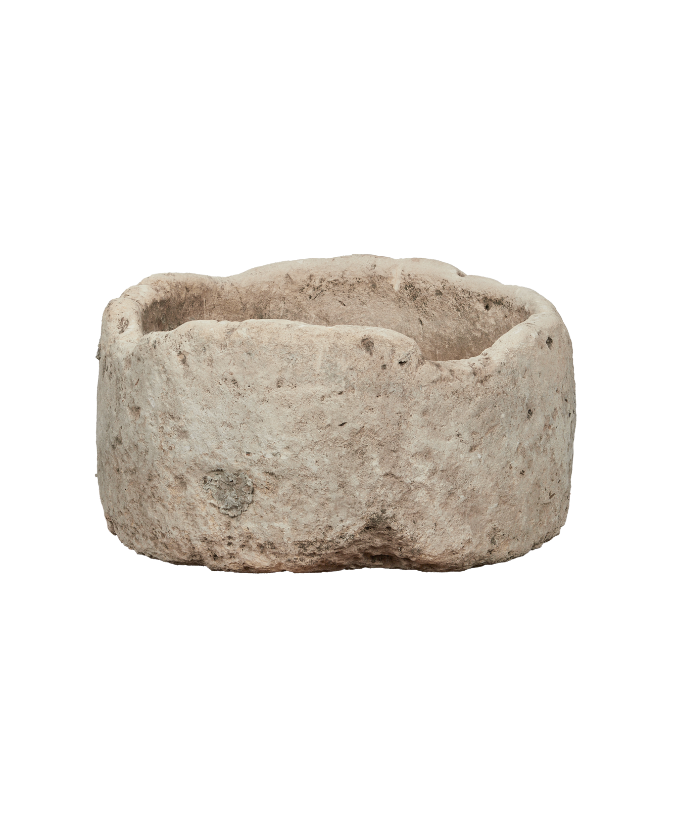 Vintage Limestone Trough - Round from Indonesia - Planters, Fountains, & Water Features
