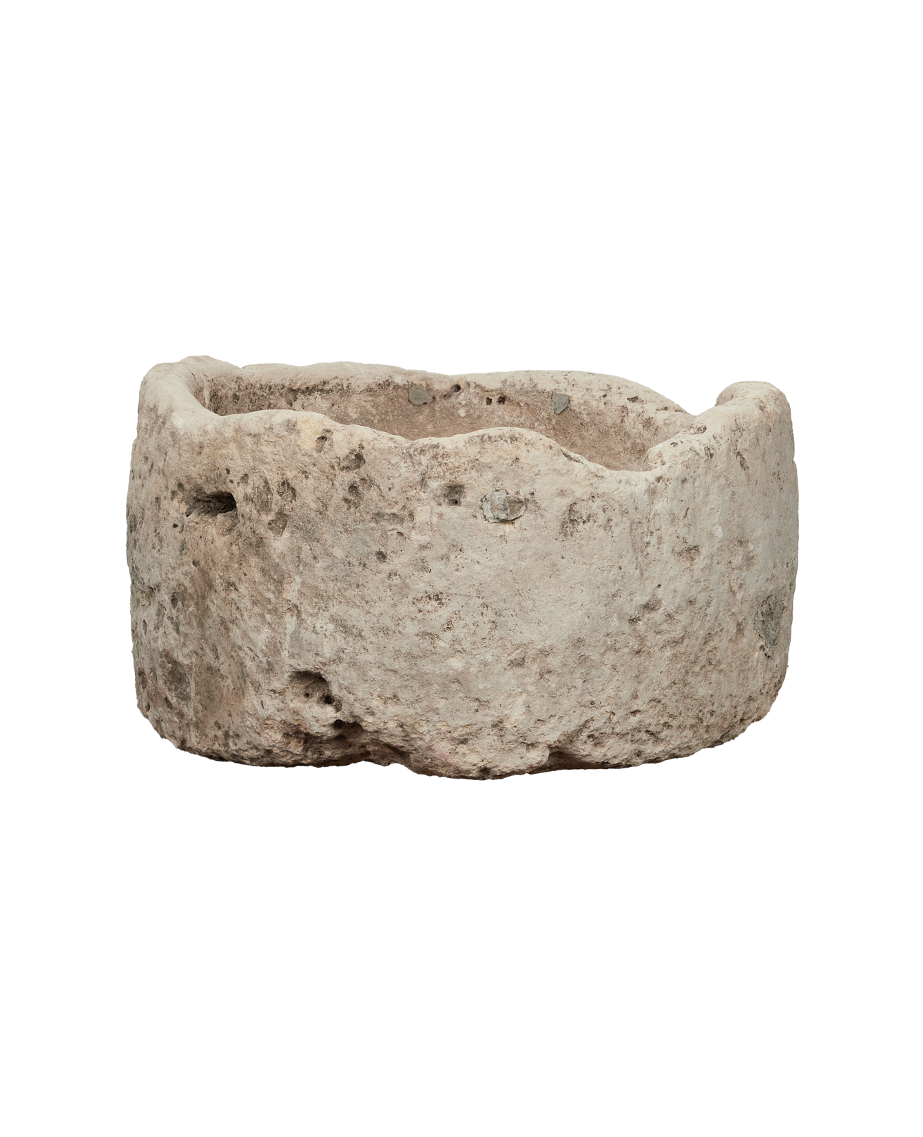 Vintage Limestone Trough - Round from Indonesia - Planters, Fountains, & Water Features