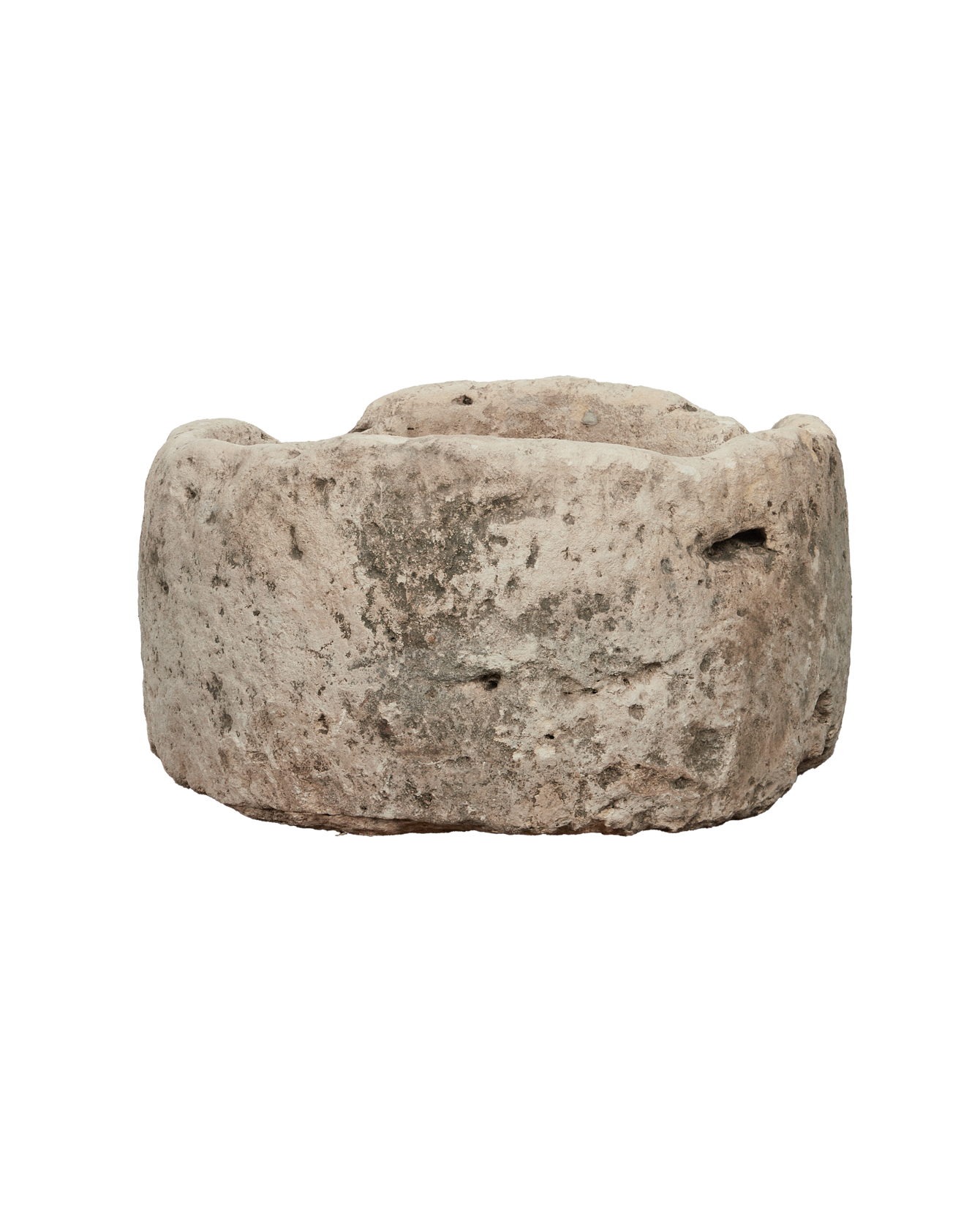 Vintage Limestone Trough - Round from Indonesia - Planters, Fountains, & Water Features