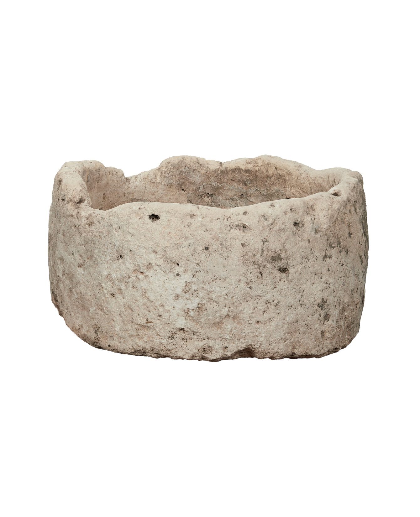 Vintage Limestone Trough - Round from Indonesia - Planters, Fountains, & Water Features