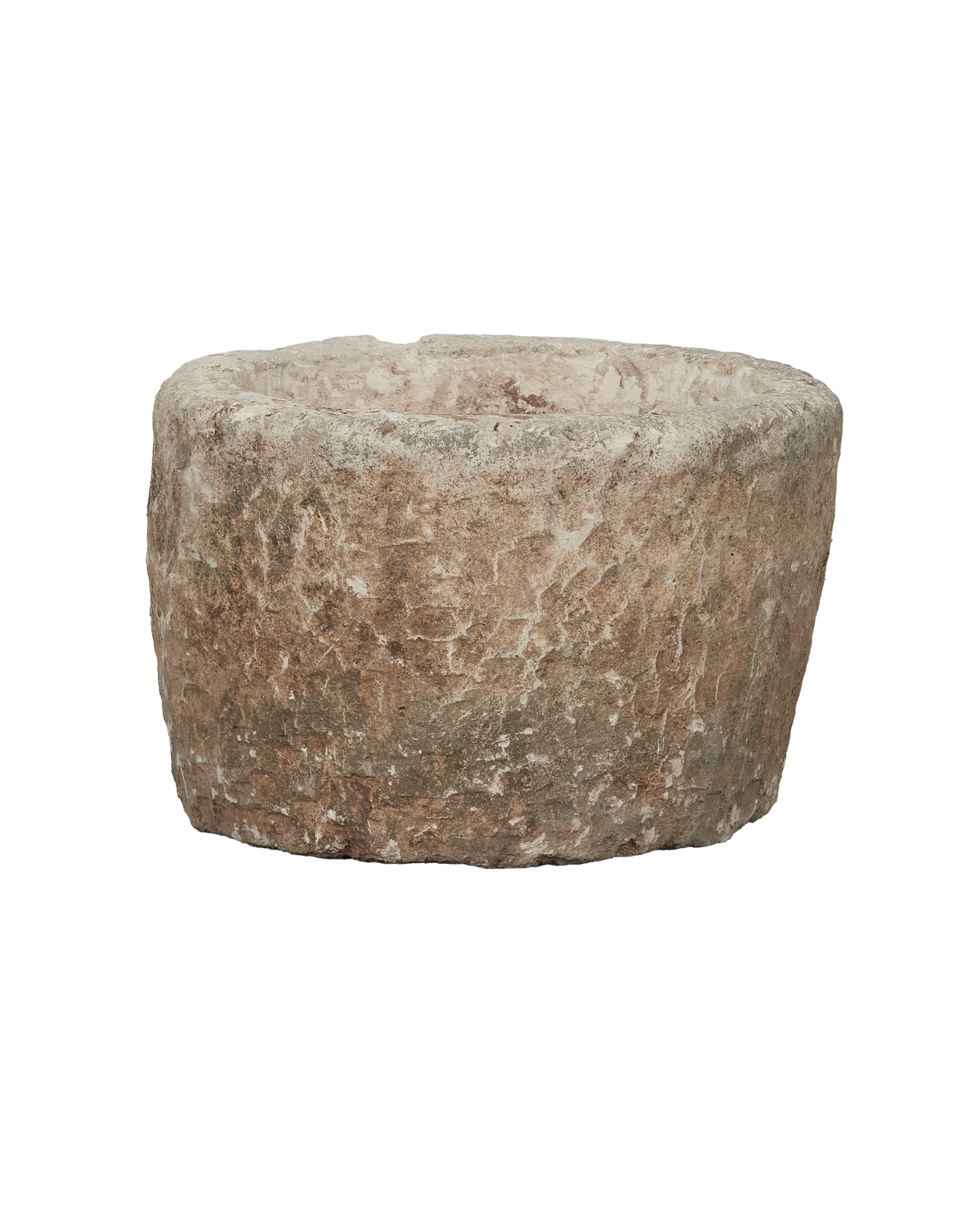 Vintage Limestone Trough - Round from Indonesia - Planters, Fountains, & Water Features