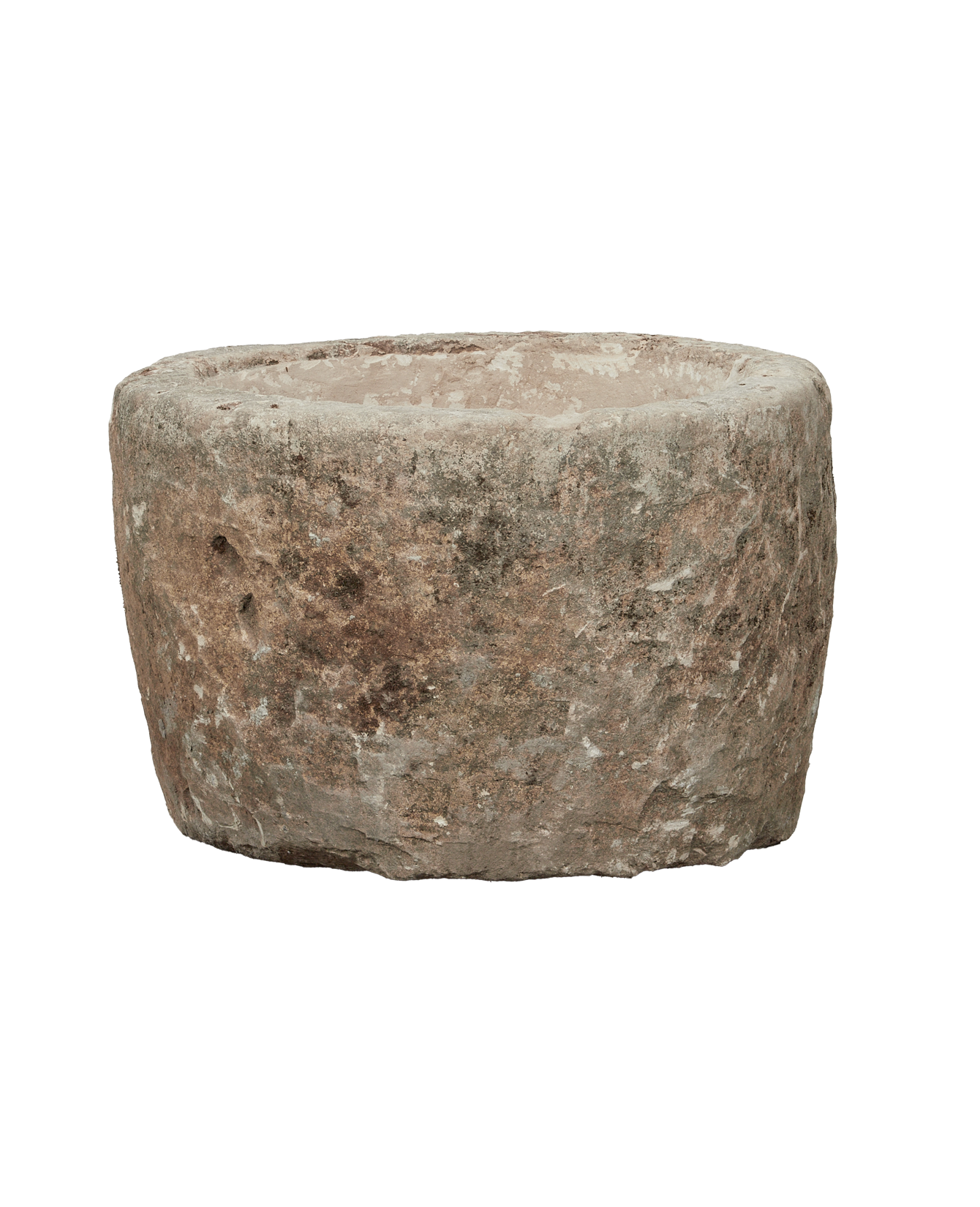 Vintage Limestone Trough - Round from Indonesia - Planters, Fountains, & Water Features