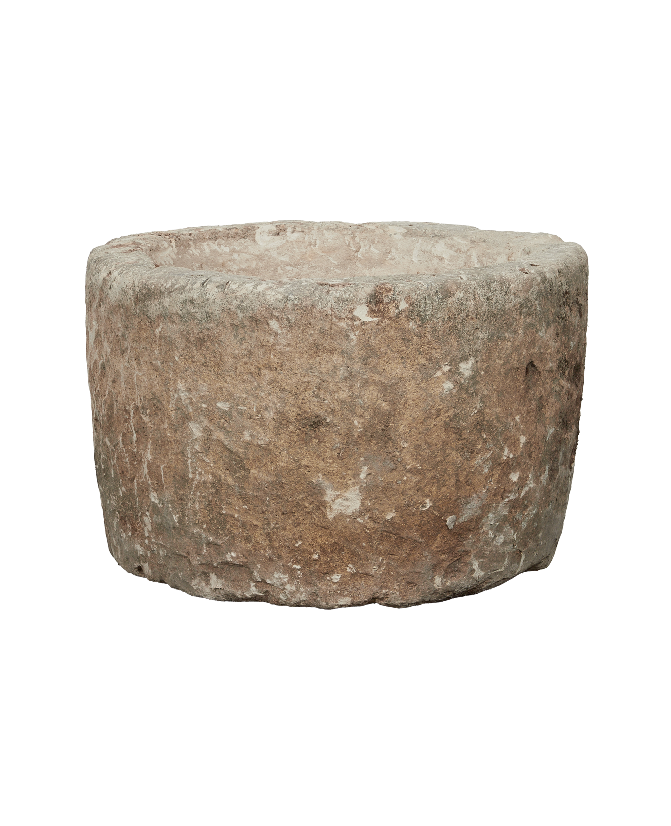 Vintage Limestone Trough - Round from Indonesia - Planters, Fountains, & Water Features