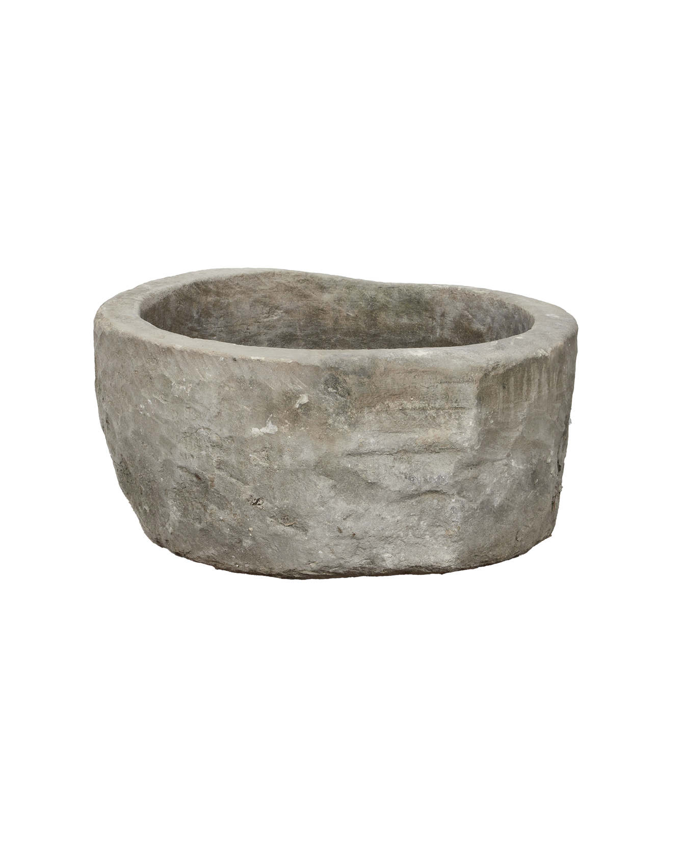 Vintage Limestone Trough - Round from Indonesia - Planters, Fountains, & Water Features