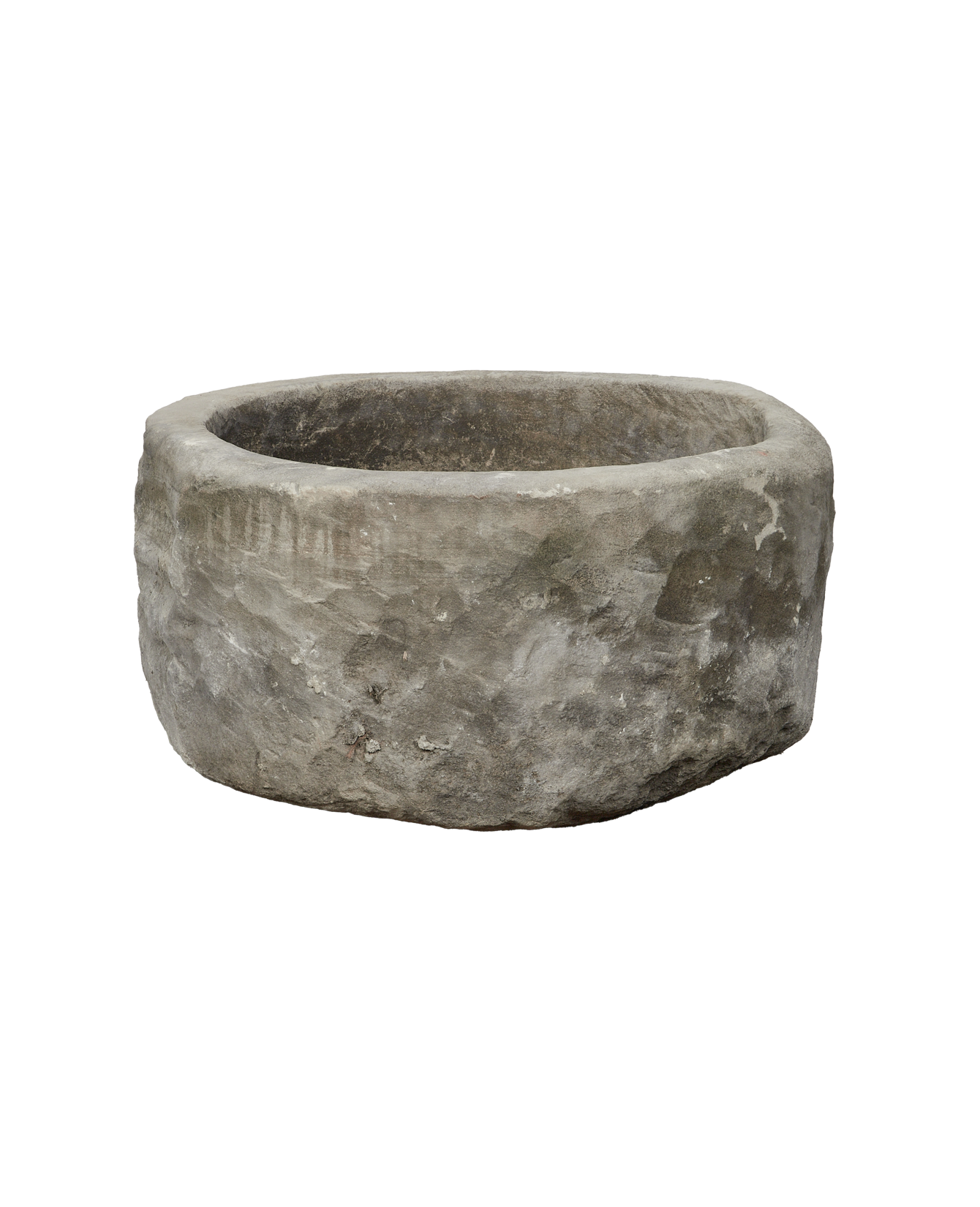 Vintage Limestone Trough - Round from Indonesia - Planters, Fountains, & Water Features