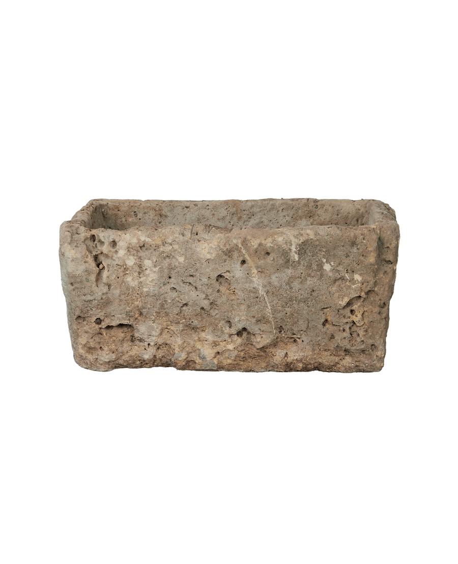 Vintage Limestone Trough - Rectangle from Indonesia - Planters, Fountains, & Water Features