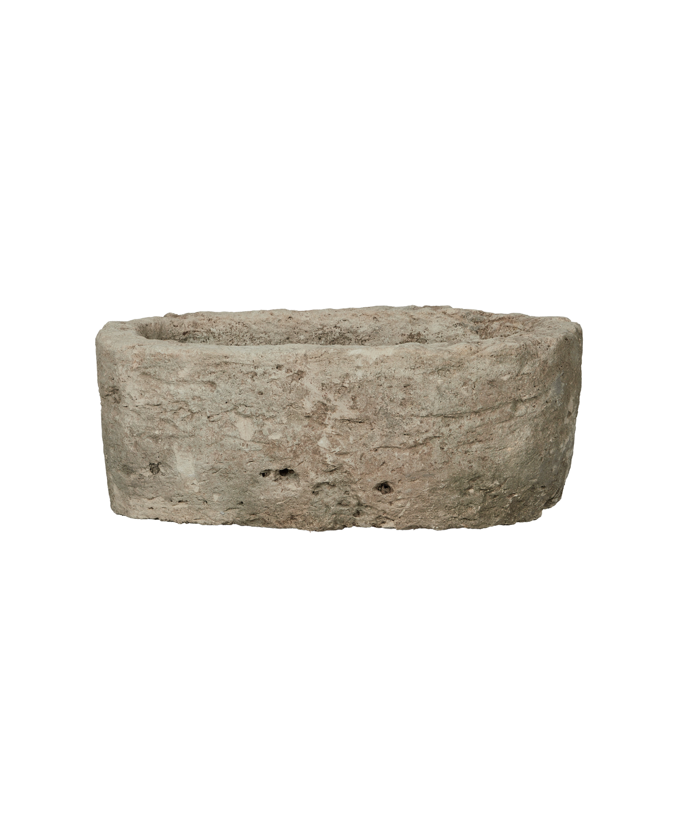 Vintage Limestone Trough - Oblong from Indonesia - Planters, Fountains, & Water Features