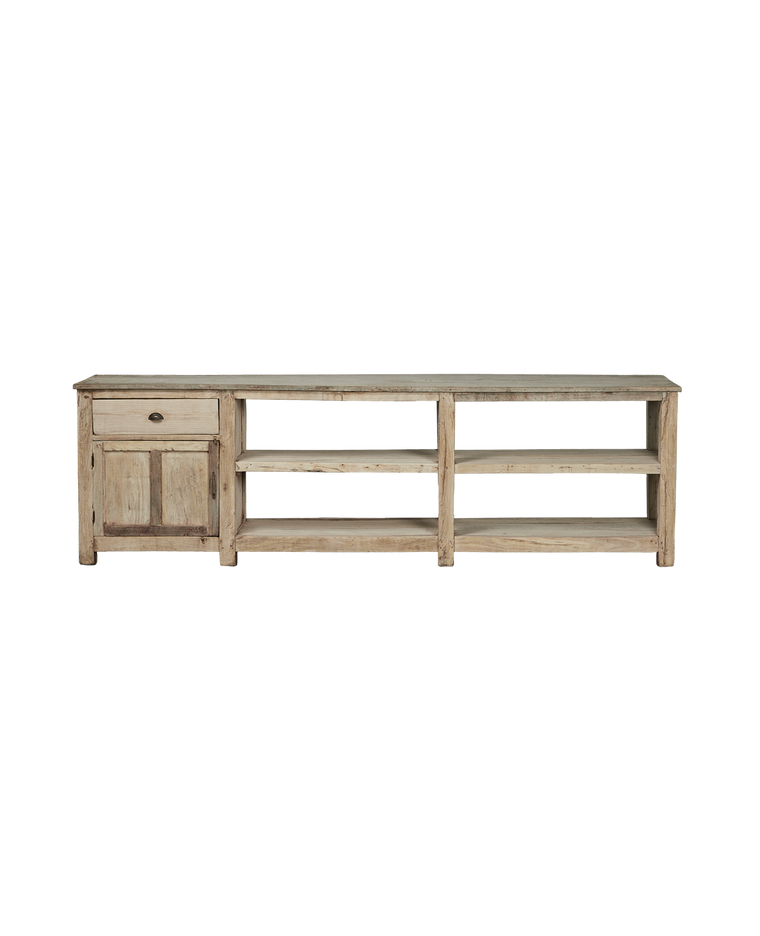 Wood Console - Bleached