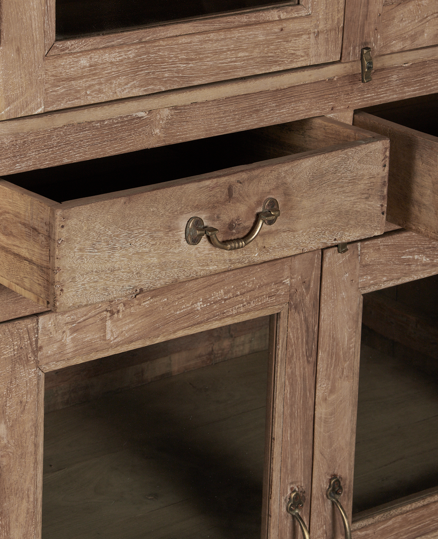 Vintage Wood Cabinet - Bleached from India made of Wood