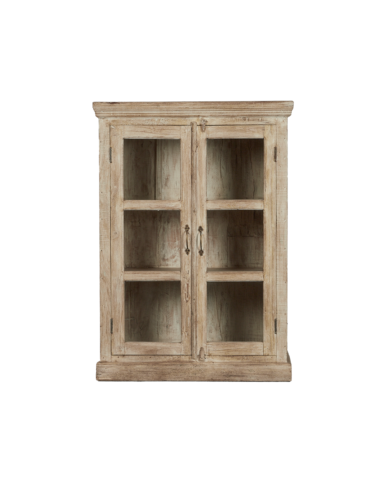Vintage Wood Cabinet - White Wash from India made of Wood