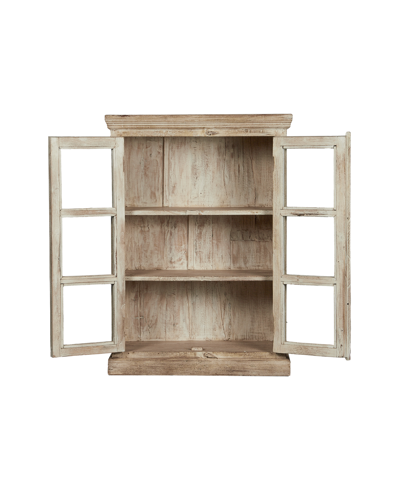 Vintage Wood Cabinet - White Wash from India made of Wood