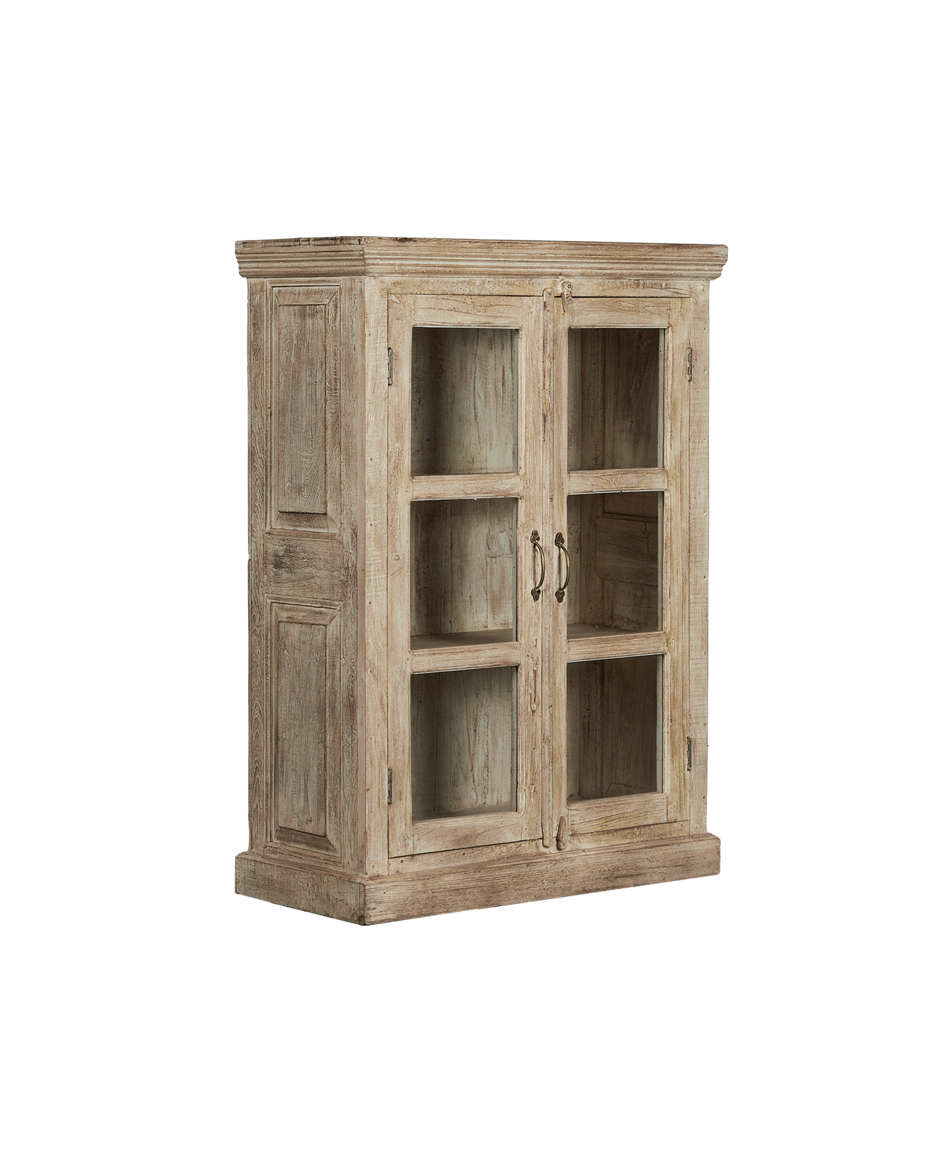Vintage Wood Cabinet - White Wash from India made of Wood