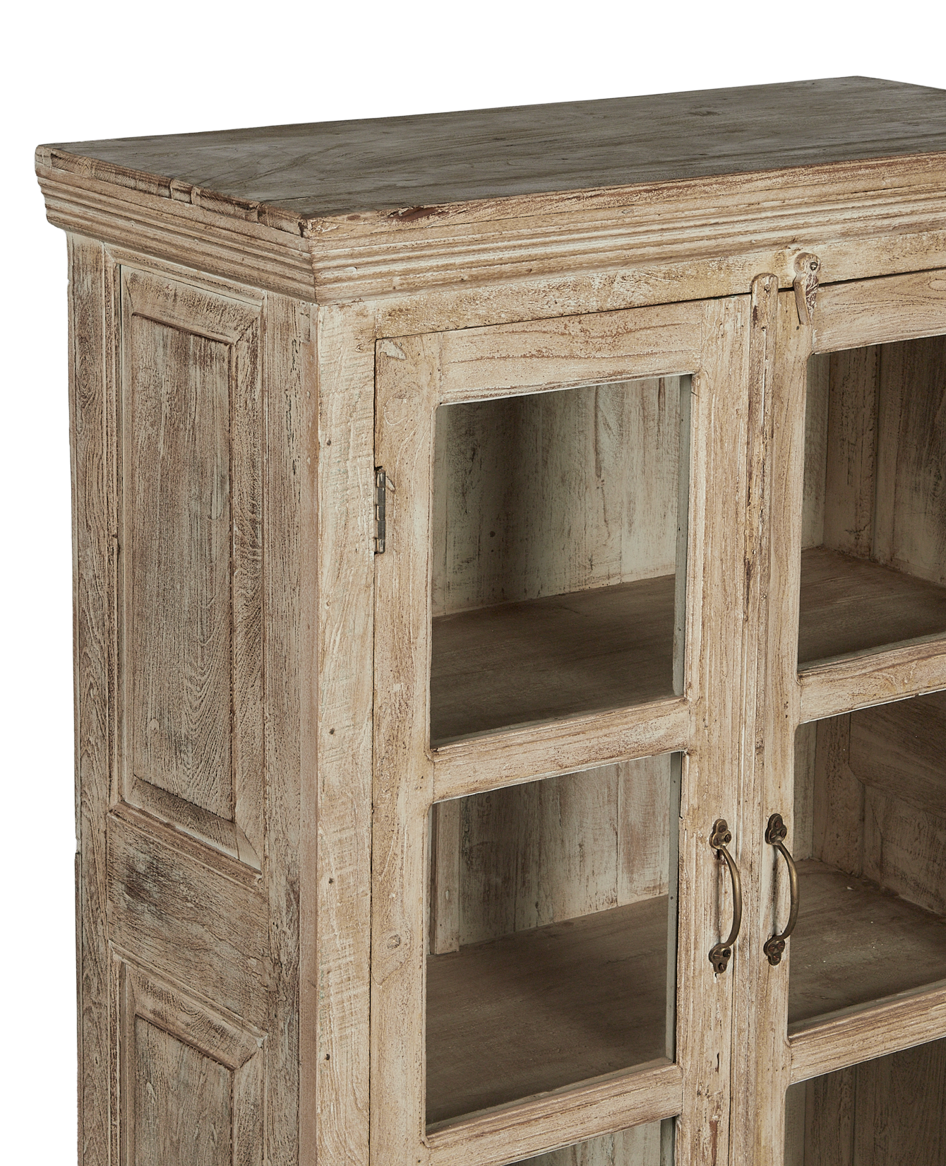 Vintage Wood Cabinet - White Wash from India made of Wood