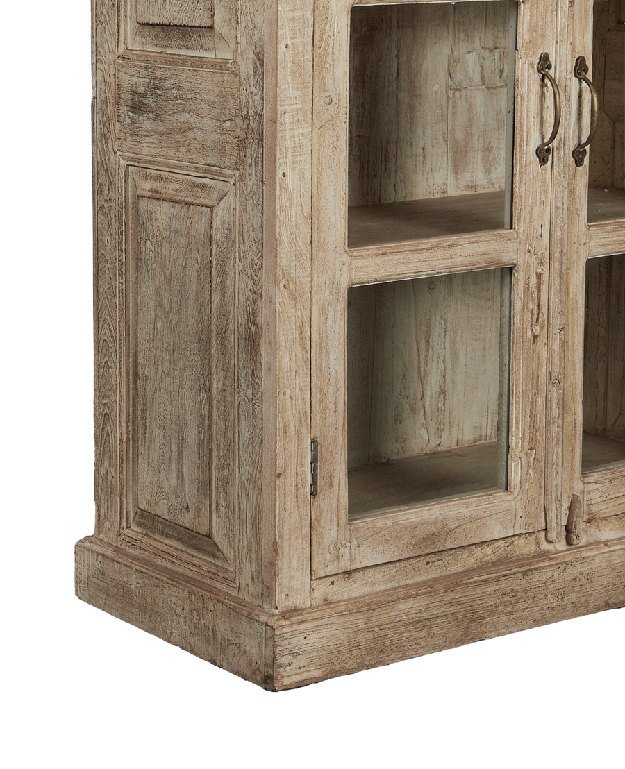 Vintage Wood Cabinet - White Wash from India made of Wood