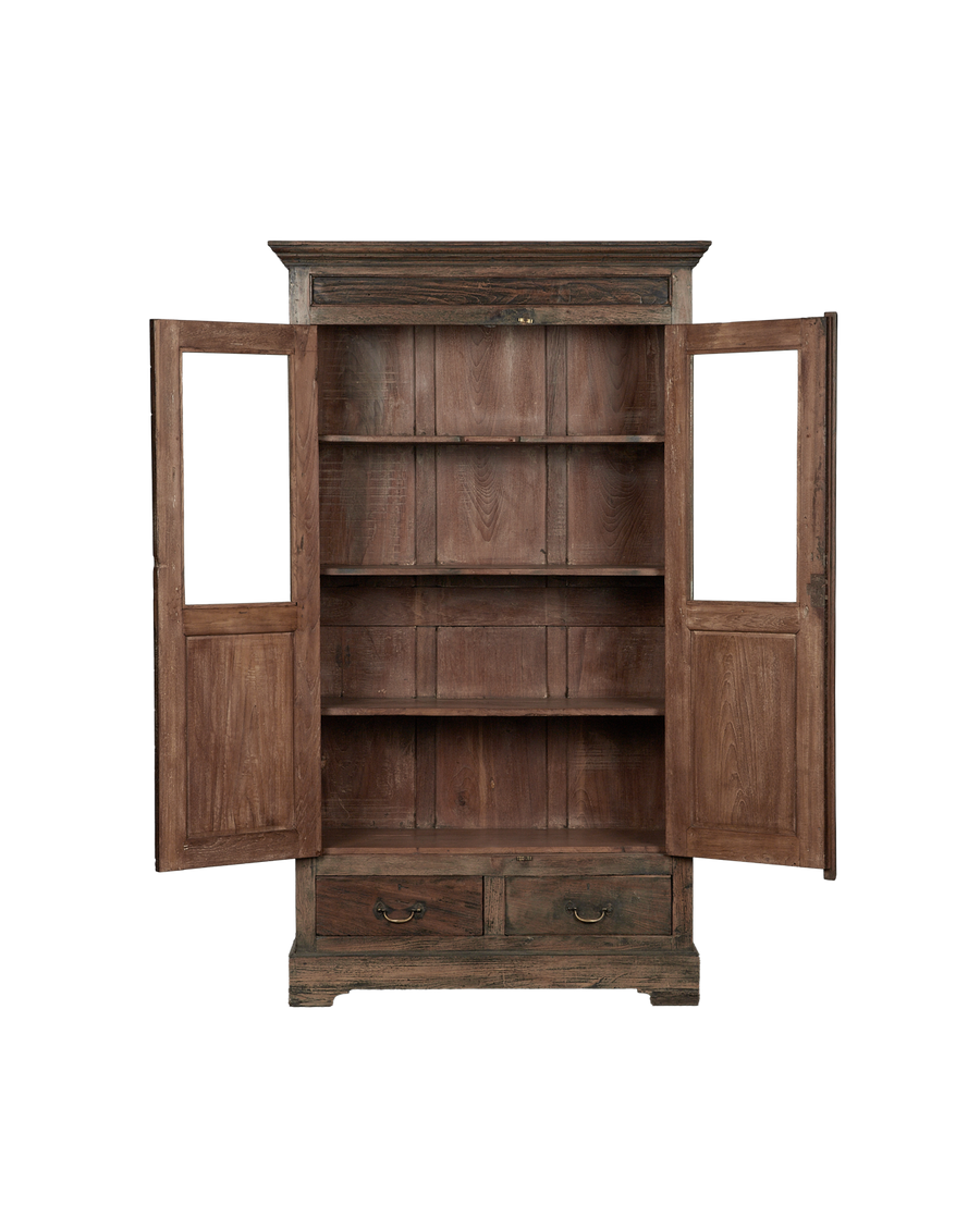 Vintage Wood Cabinet - Natural from India made of Wood