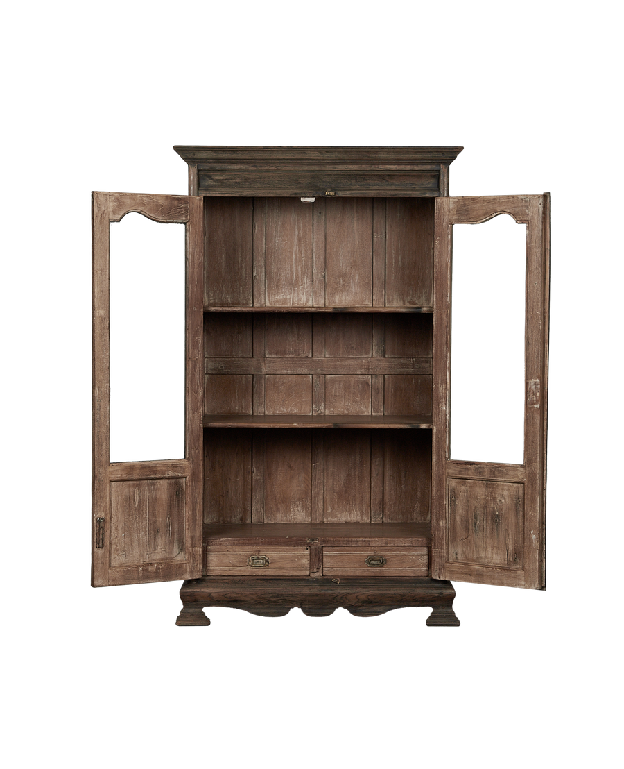 Vintage Wood Cabinet - Natural from India made of Wood