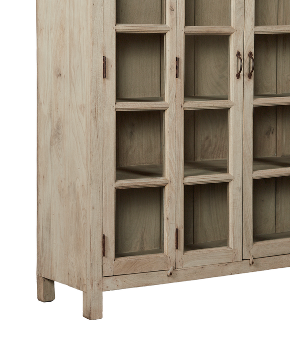 Wood & Glass Cabinet - Bleached