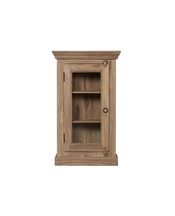 Wood & Glass Wall Showcase - Bleached