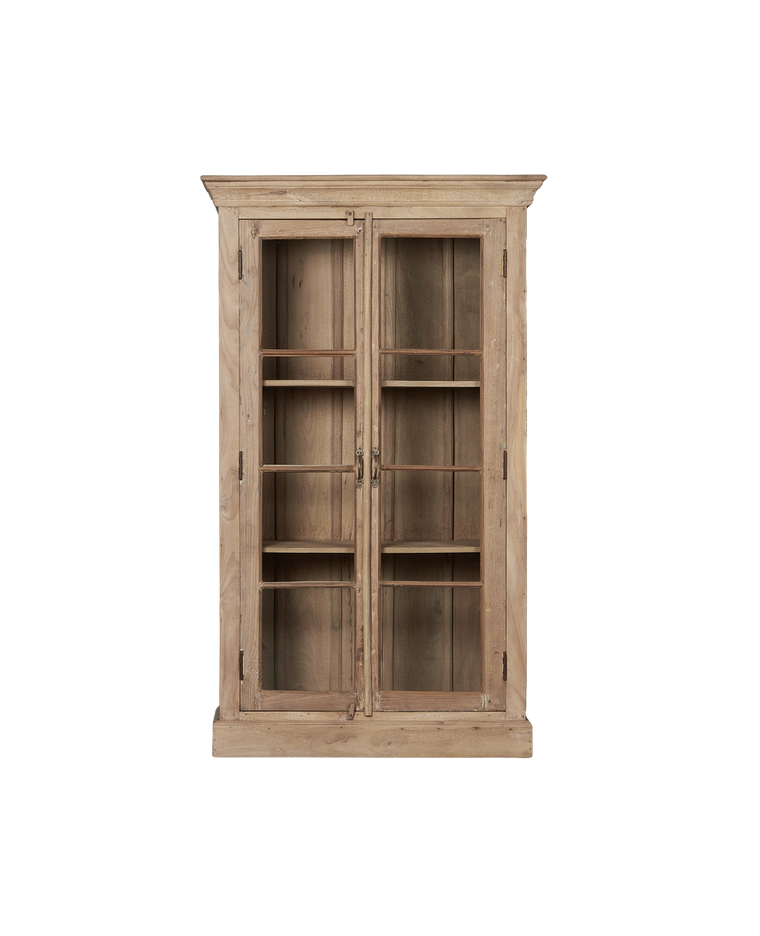Wood & Glass Cabinet - Bleached