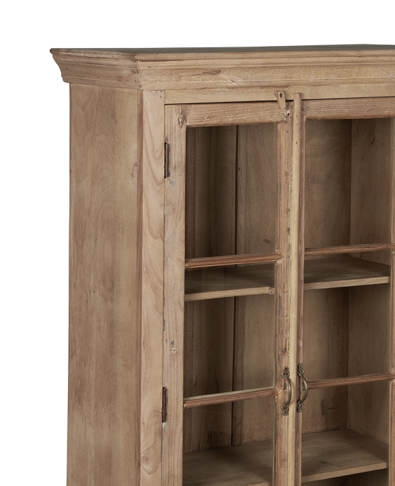 Wood & Glass Cabinet - Bleached