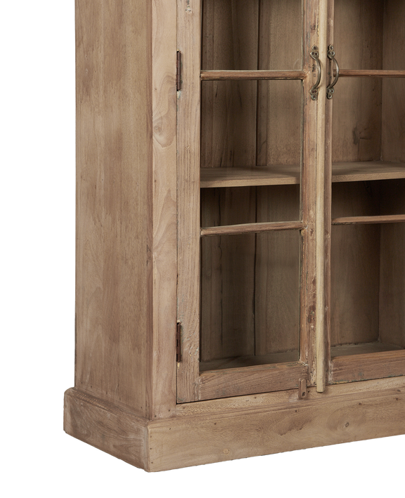 Wood & Glass Cabinet - Bleached