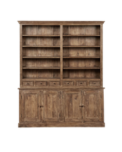 Wood 2 Part Cabinet - Bleached