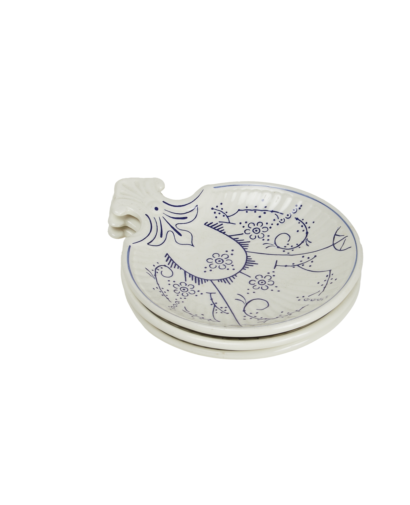 Vintage Royal Boch Spoon Rest - Blue Floral from Belgium made of Ceramic