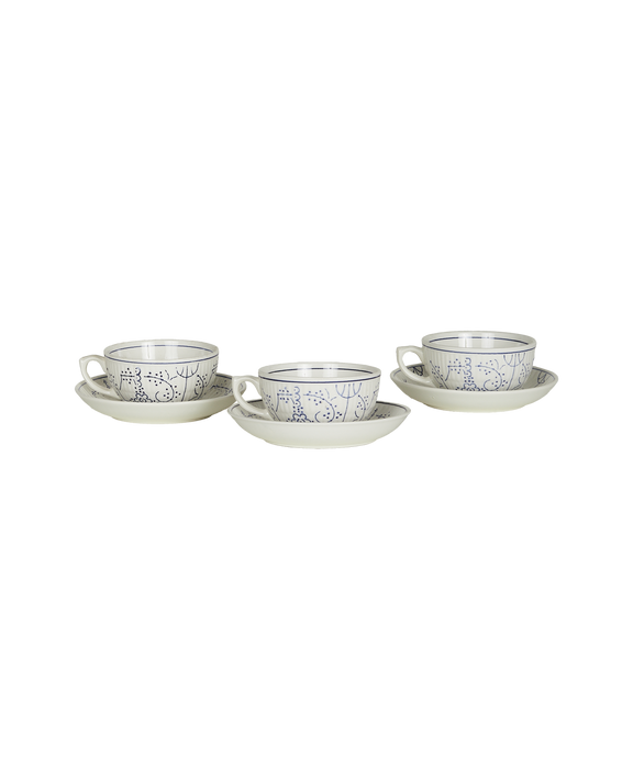 Royal Boch Tea Cup & Saucer - Blue Floral