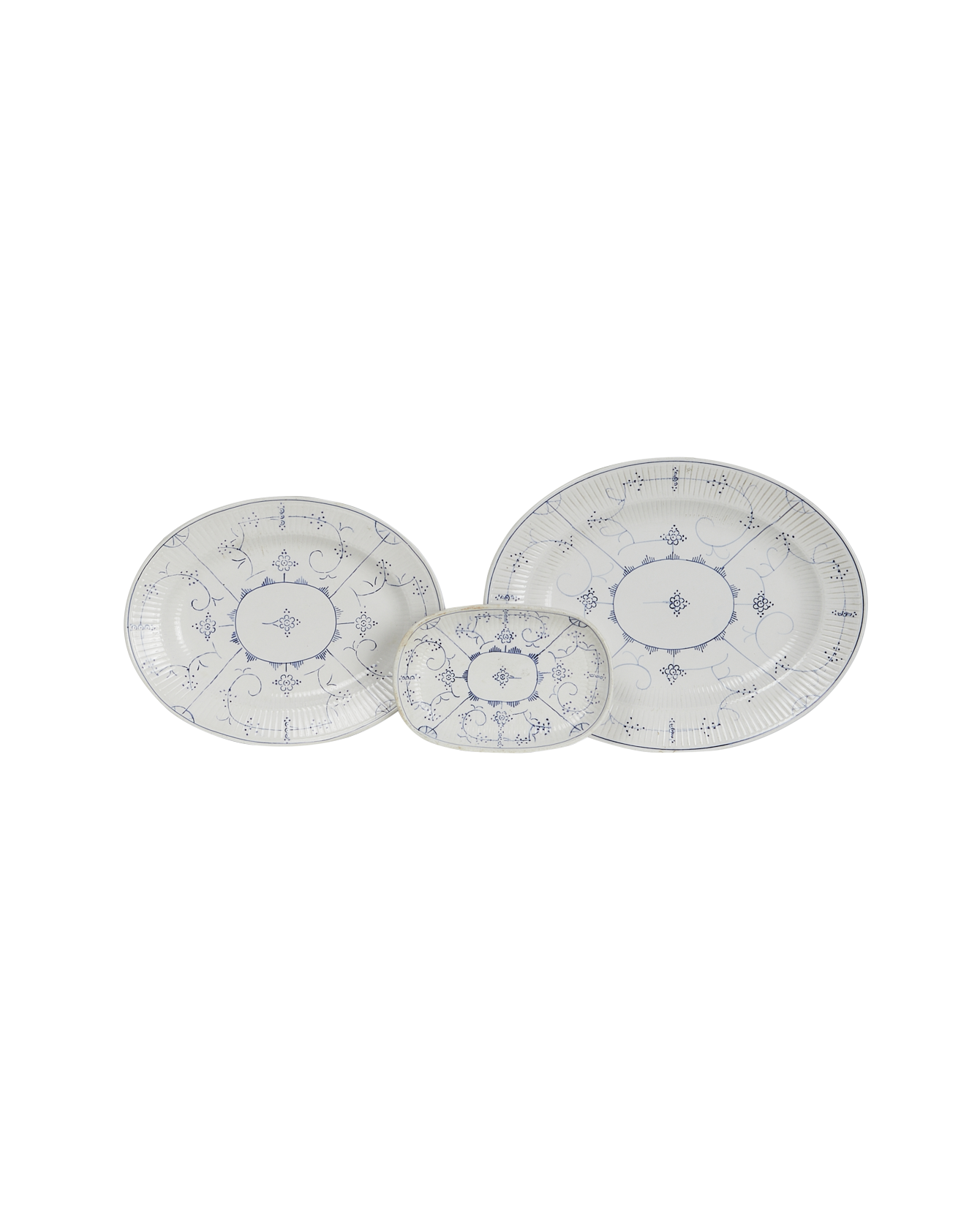 Vintage Royal Boch Serving Platter - Blue Floral from Belgium made of Ceramic