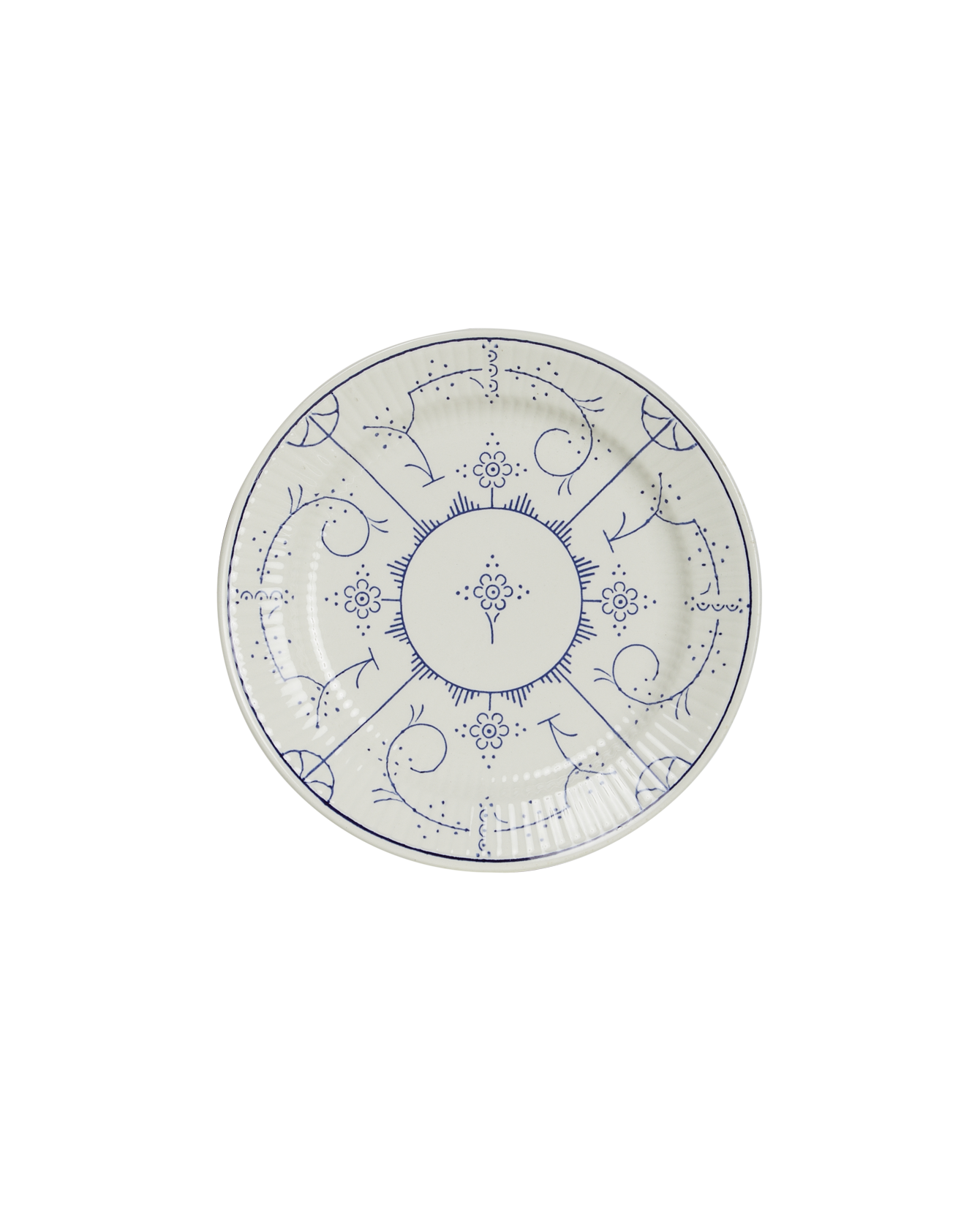 Vintage Royal Boch Plate - Blue Floral from Belgium made of Ceramic