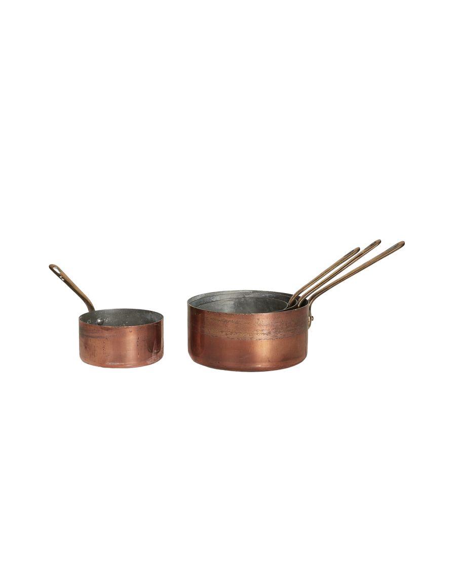 Vintage Copper Pot - 4pc Set from France made of Metal