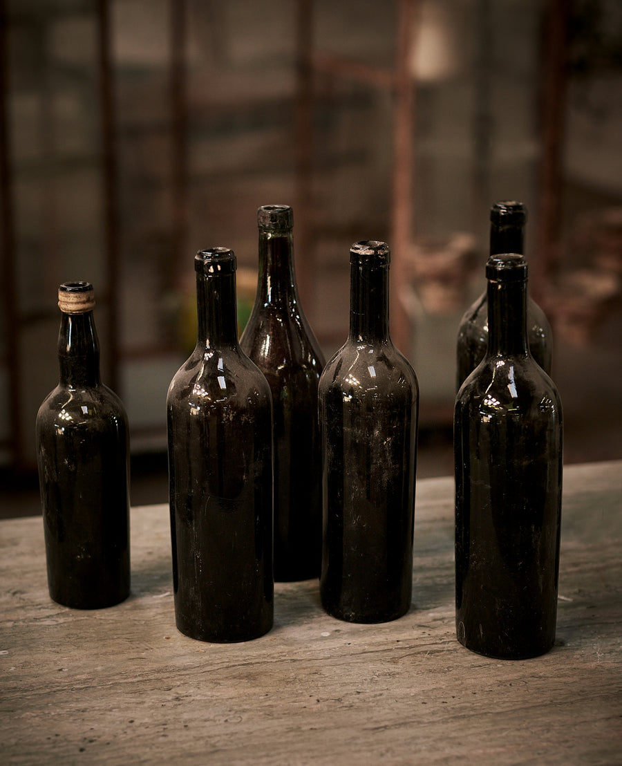 Vintage Burgundy Wine Bottle from France made of Glass