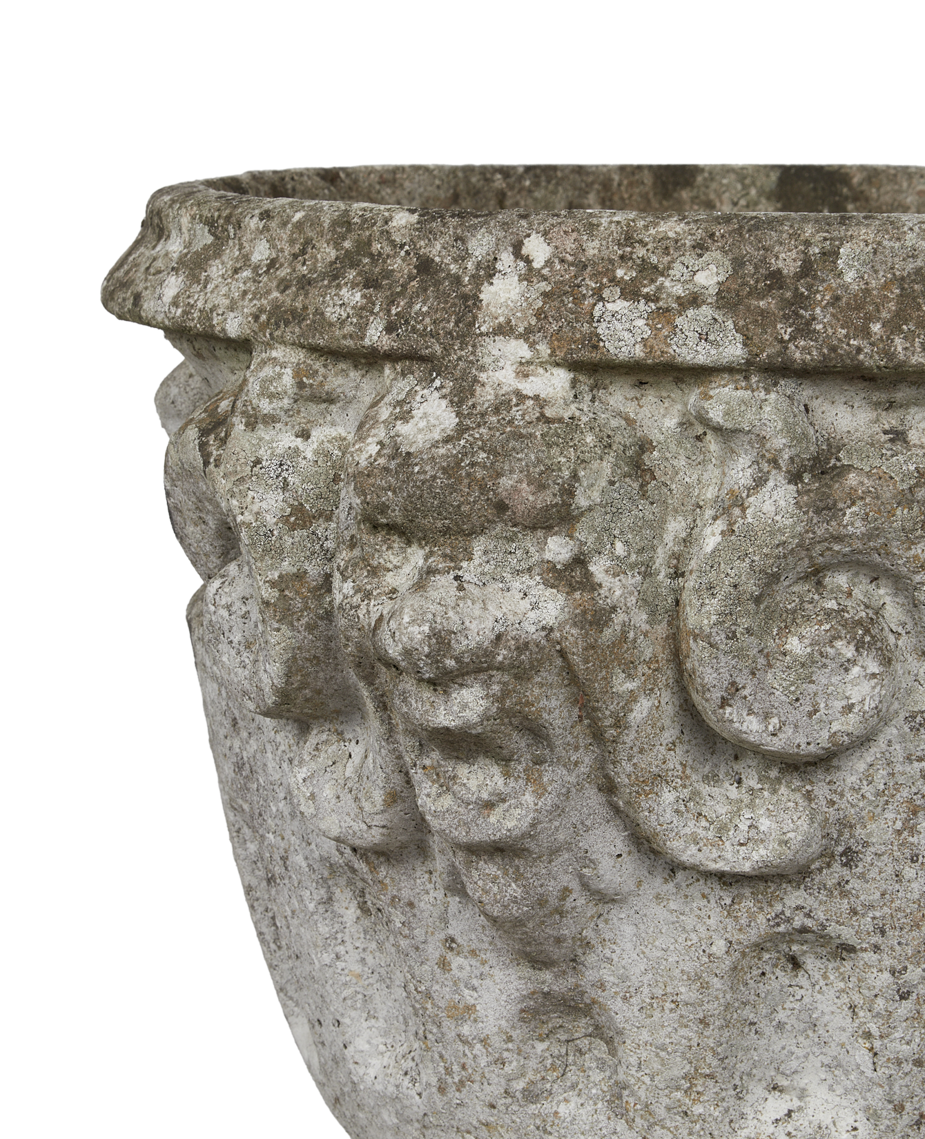 Antique Elevated Planter - 2 Piece from France made of Cement