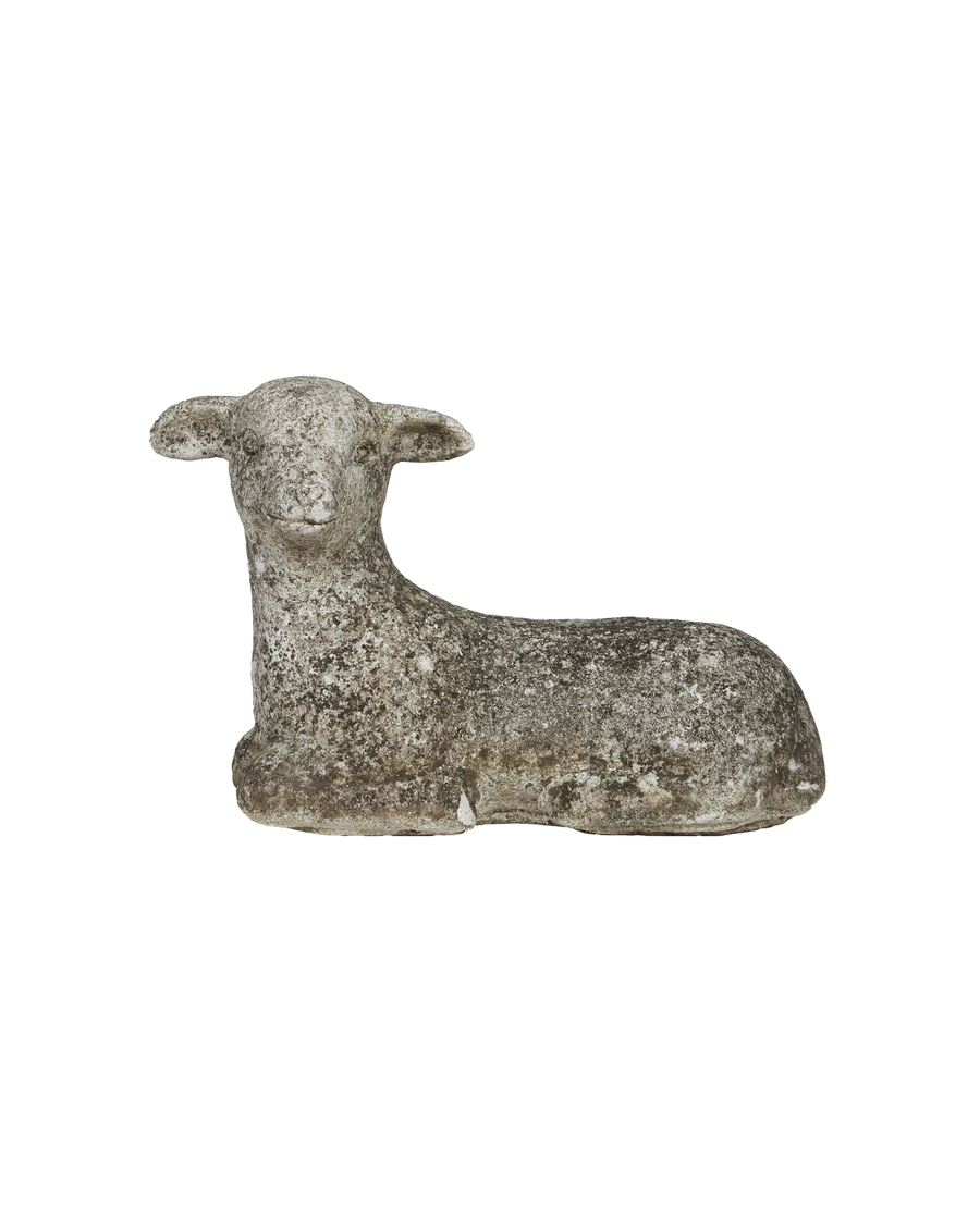 Antique Lamb Statue from France made of Cement