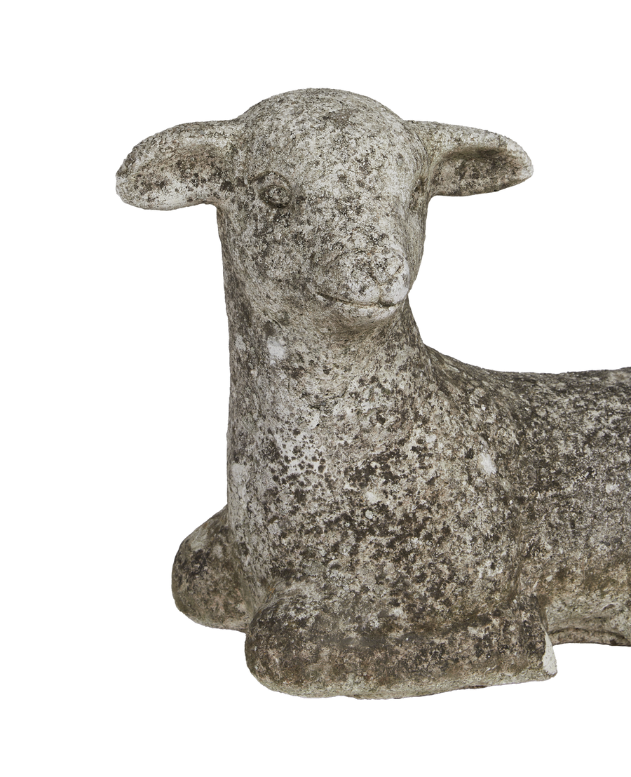 Antique Lamb Statue from France made of Cement